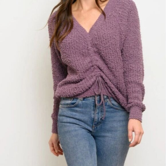 Purple popcorn sweater top - Picture 7 of 8